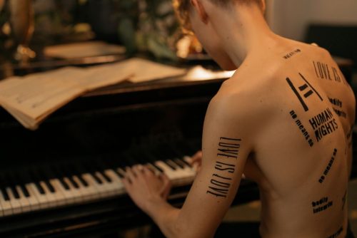 Music Tattoos: Treble Clefs, Notes, Lyrics and Soundwave Ideas