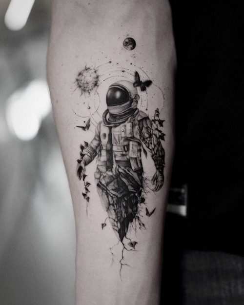 15+ Captivating Astronaut Tattoo Designs for Cosmic Souls