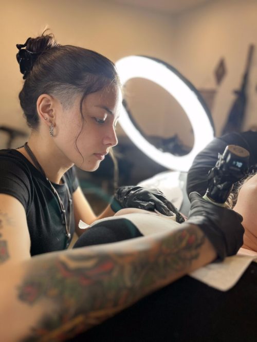 Chicago tattoo artist Cheyenne Enderson finds a niche in realistic patch tattoos