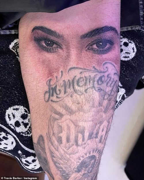 Travis Barker reveals he has gotten a huge tattoo of Kourtney Kardashian's EYES