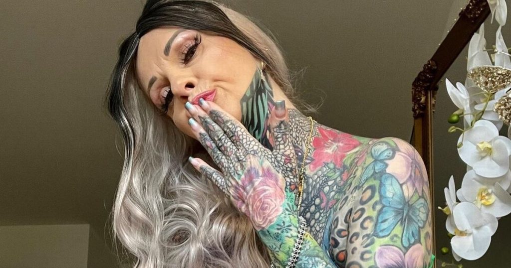Gran who spent 25k on colourful tattoos looked so different scaled