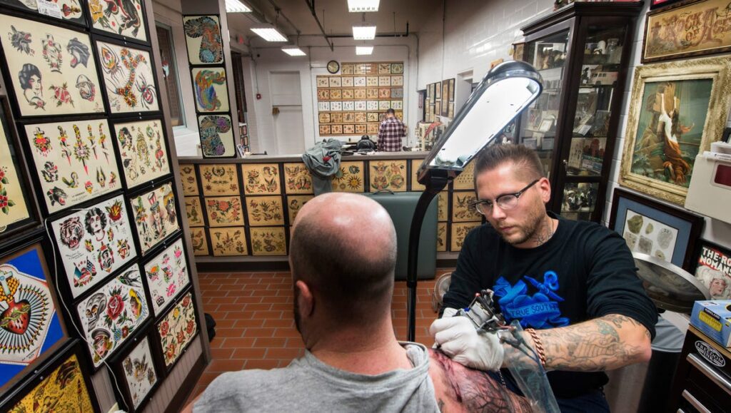 Acclaimed tattoo artist and Freedom Ink shop owner Tim Beck